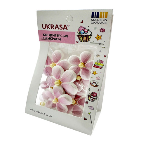 Цукрова прикраса Незабудка альпійська рожева Украса 9 шт