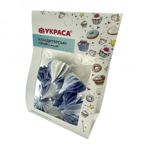 Безе однотонное нежно-синее d 25 мм 9 шт Украса