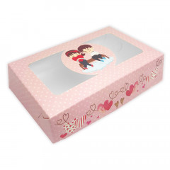 Коробка для десертов 11,5*20,5*5 см, Пара влюбленных