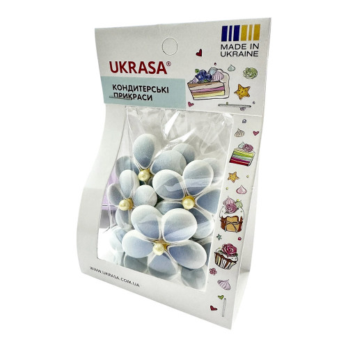 Цукрова прикраса Незабудка альпійська блакитна Украса 9 шт