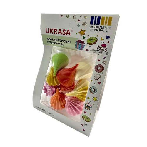 Безе ассорти в оранжево-желтых оттенках d 25 мм 9 шт Украса