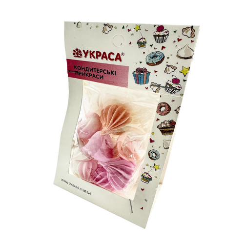 Безе ассорти в розовых оттенках d 25 мм 9 шт Украса