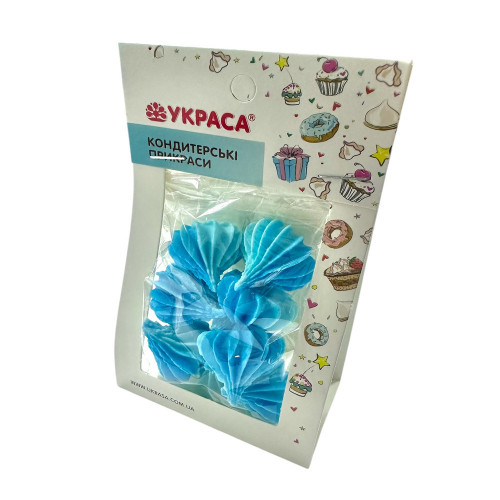 Безе однотонное голубое d 25 мм 9 шт Украса