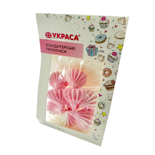 Безе однотонное нежно-розовое d 25 мм 9 шт Украса