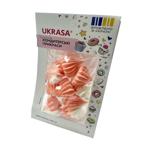 Безе однотонное нежно-персиковое d 25 мм 9 шт Украса