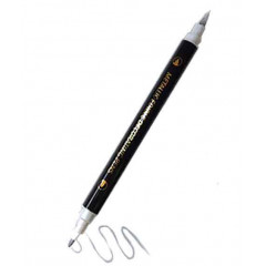 Маркер пищевой двусторонний металлик серебряный