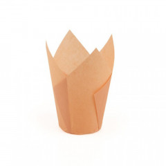 Паперові форми для кексів Тюльпан 50*80 мм, світло-коричневі