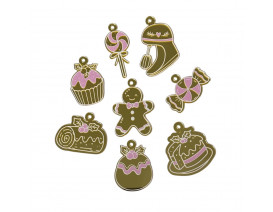 Набір дзеркальних міні-бірок Солодкий 8 шт