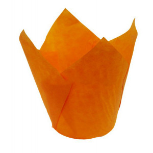 Формы бумажные для кексов Тюльпан, оранжевые