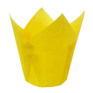 Формы бумажные для кексов Тюльпан, желтые