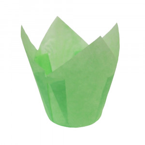 Формы бумажные для кексов Тюльпан 50х80 мятно зеленые