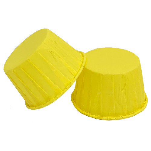 Формы бумажные для кексов с бортиком желтые 50х40 мм, 25 шт