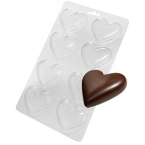 Молд для шоколаду Сердечка, об'ємні