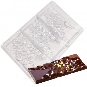 Поликарбонатная форма Шоколадная плитка Фрагмент битого стекла, 3 шт