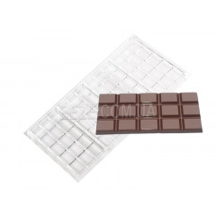 Поликарбонатная форма Шоколадная плитка, 4 шт