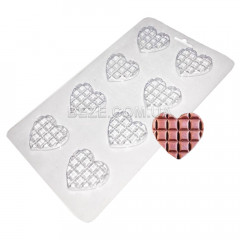 Молд для шоколада мини-плитки Сердечки