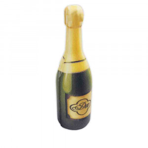 Шоколадный декор Modecor Бутылка шампанского с золотой этикеткой, 1шт
