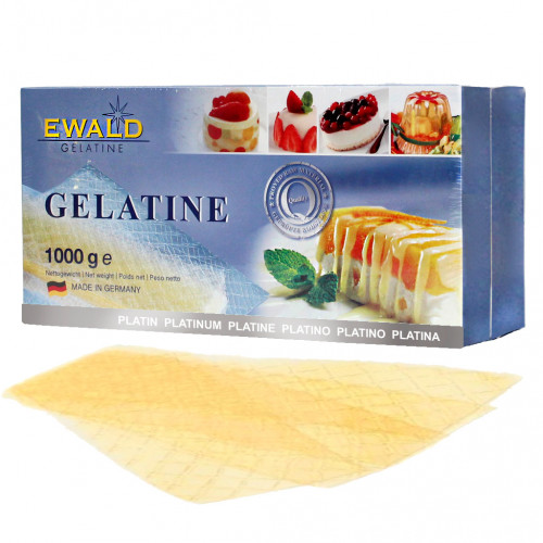 Желатин листовий Ewald-Gelatine 240 bloom 1 кг (600 пластин)