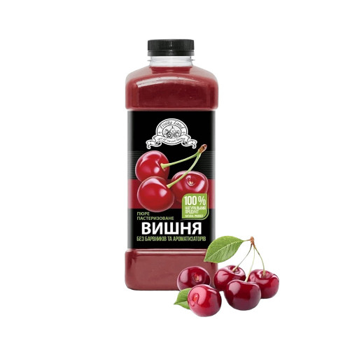 Вишня пюре пастеризованное 10% сахара Fruity Land 1 кг