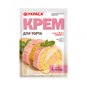 Крем для торта со вкусом Клубники 70 г Украса