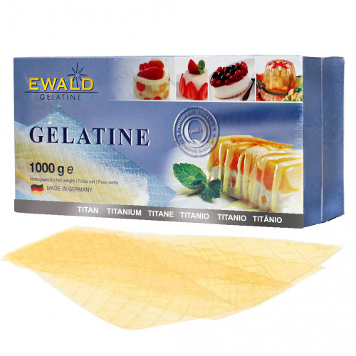 Желатин листовий Ewald-Gelatine 120 bloom 1 кг (200 пластин)