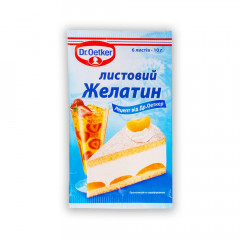 Листовой желатин Dr.Oetker 10г