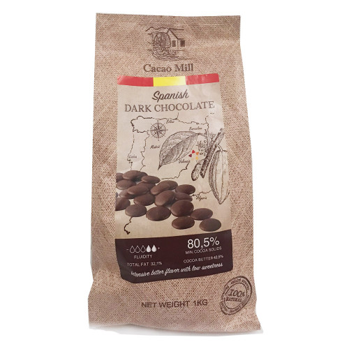 Шоколад чорний Natra Cacao 80.5% Іспанія 1 кг