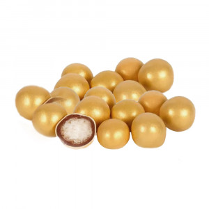 Бисквитные шарики в шоколаде 15мм Золото, 50г
