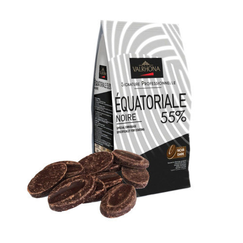 Шоколад чорний Equatoriale Noire 55%, Valrhona, 100 г 