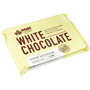 Шоколад белый Mir Chocolate 27%, плитка, 1,2кг