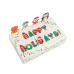 Коробка для десертів з фігурками біла Happy Holidays 25х15х5 см