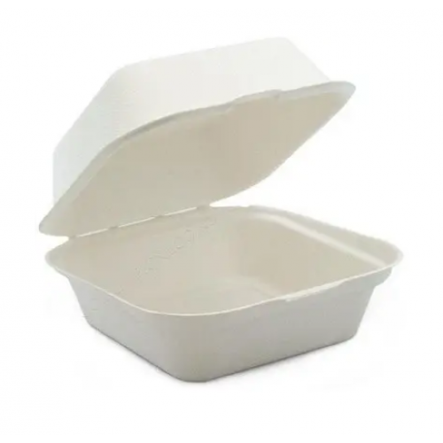 Коробка для бенто-торта белая с широким дном 17х17х9 см