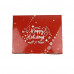 Коробка для пряников с окошком Красная Happy Holidays 15х20х3 см