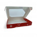 Коробка для пряників з віконцем Червона Happy Holidays 15х20х3 см