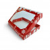 Коробка для пряников с окошком Красная Happy Holidays 15х20х3 см