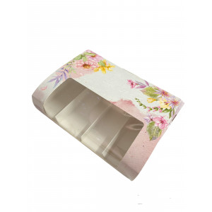 Коробка для эскимо Пудровые цветы 210*150*50 мм