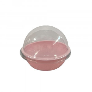 Прозрачная упаковка для Моти с розовым дном 70*50 мм