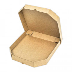 Коробка для пиццы и пирогов бурая, 250*250*35 мм
