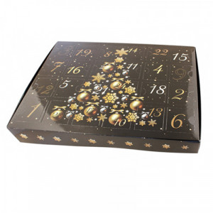 Коробка для Адвент-календаря Черная 31х25х4 см