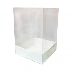 Коробка Аквариум для кулича Белая 12х12х17,5 см
