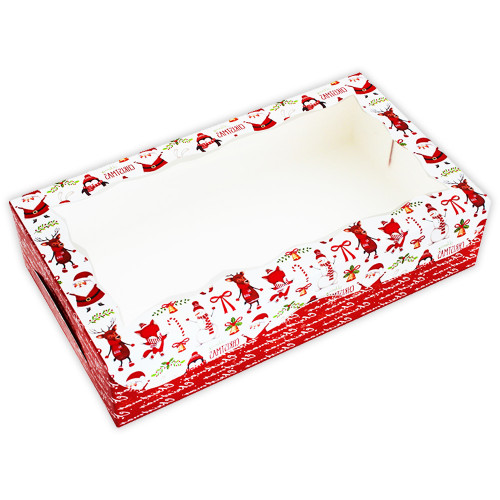 Коробка для десертов 14*25*6 см, Christmas