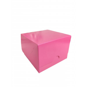 Коробка для десертов 11х11х8 см Розовая