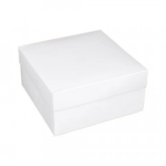 Коробка для десертів подарункова Біла 200х200х100 мм