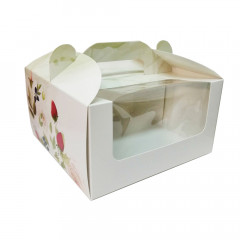 Коробка для торта с окошком Солодкі Мрії 20х20х11 см