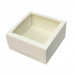 Коробка с окошком для бенто-торта 15х15х7 см Белая