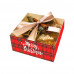 Коробка с прозрачной крышкой, 16*16*8 см, Merry Christmas, красная