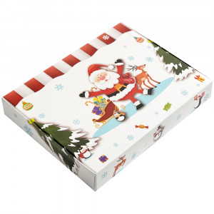 Коробка новорічна Санта 15х20х3 см