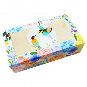 Коробка для десертов 11,5*20,5*5 см, Весенние птички