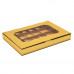 Коробка для 24 цукерок з віконцем золота, 270*185*30 мм
