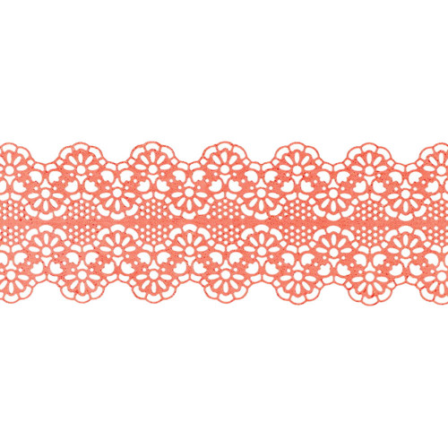 Кружево из айсинга Орнамент №181, персиковое
